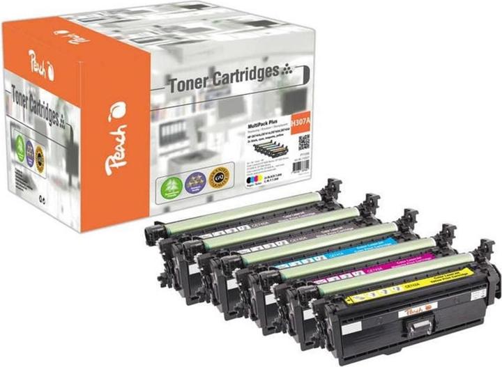 Actual product image Peach Toner MP+ complies with HP 307A| CE740A*2, CE741A, CE742A, CE743 - compatible with HP No. (CMYK)
