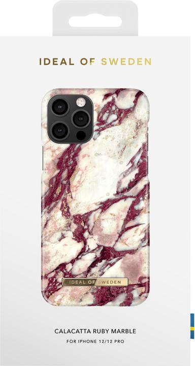 Actual product image iDeal Of Sweden Designer Hard Cover Calacatta Ruby Marble (Apple iPhone 12, Apple iPhone 12 Pro)