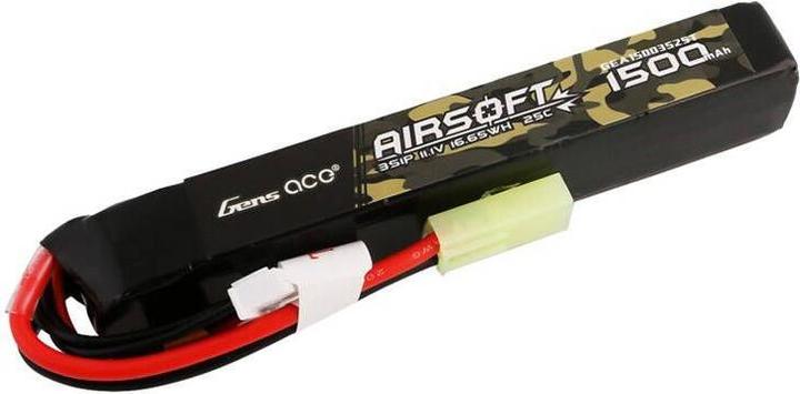 Image du produit Gens Ace 25C 1500mAh 3S1P 11.1V Airsoft Gun Lipo Battery with mini Tamiya Plug (11.10 V, 1500 mAh)