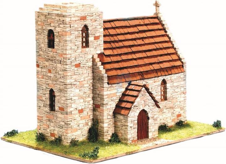 Actual product image Block Cuit. 3D Ceramic Model Kit - Old English Cottage Church (26 x 14 x 22 cm)