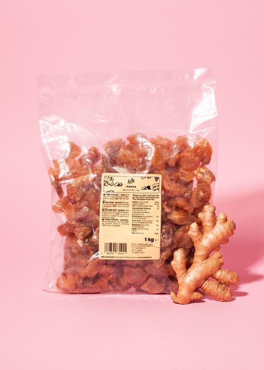 Image du produit KoRo Morceaux de gingembre séchés, sucrés & non sulfurés (1000 g)