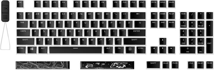 HyperX Pudding Keycaps 2 Full 112 PBT Key Set - Black (US Layout) 7G8K1AA