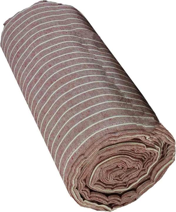 Casativo Sofadecke gestreift aus 80% Baumwolle und 20% Polyester, bordeaux, 255 x 260 cm