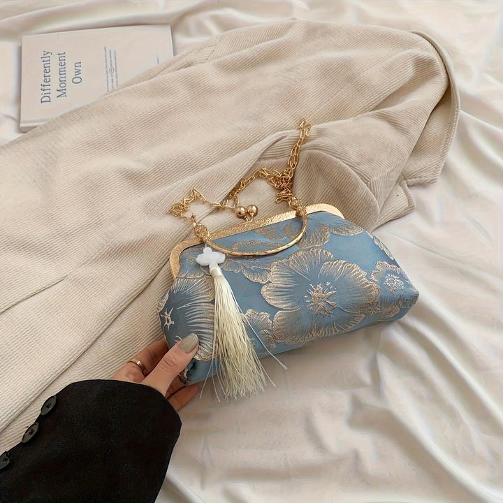 Only-Bags.Store Elegante Vintage-inspirierte Clutch Bag - perfekt für Abend und Bankett
