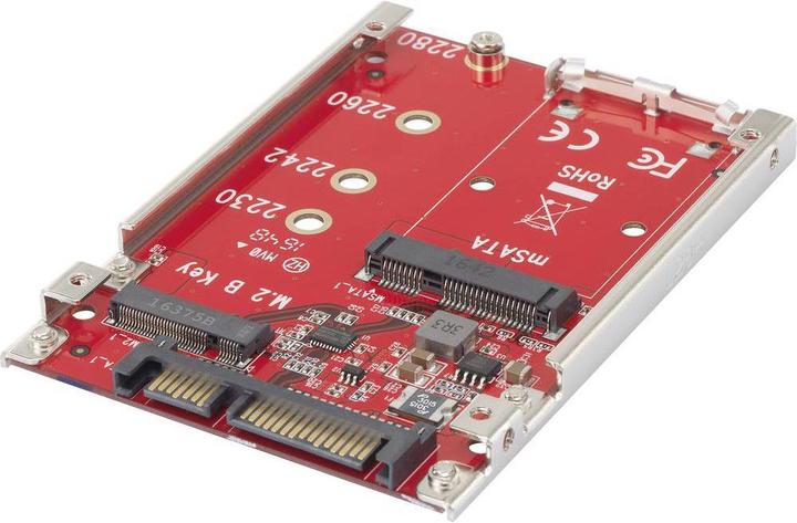 Produktbild Cemon Schnittstellen Konverter mSATA + M.2 SATA SSD zu 2,5" (6,35 cm)