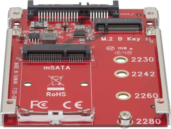 Produktbild Cemon Schnittstellen Konverter mSATA + M.2 SATA SSD zu 2,5" (6,35 cm)