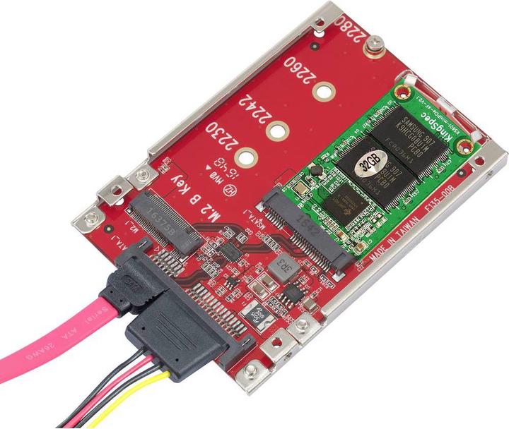 Produktbild Cemon Schnittstellen Konverter mSATA + M.2 SATA SSD zu 2,5" (6,35 cm)