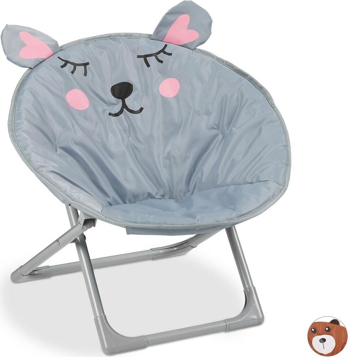 Image du produit Relaxdays Chaise lune enfants, pliable (Chaise haute)