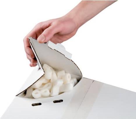 Colompac Füllmaterial Flo-Pac Verpackungschips, 45-Liter-Polsterchips, weiß, empfohlen für