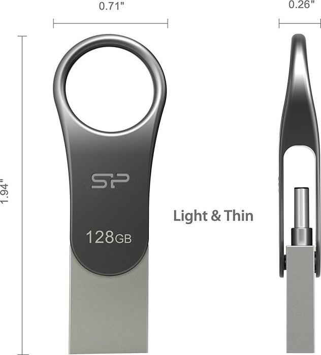Image du produit Silicon Power Mobile C80 (128 Go, USB-A, USB-C, USB 3.0)