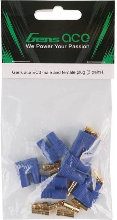 Actual product image Gens Ace EC3 male & female plug (3 pairs)
