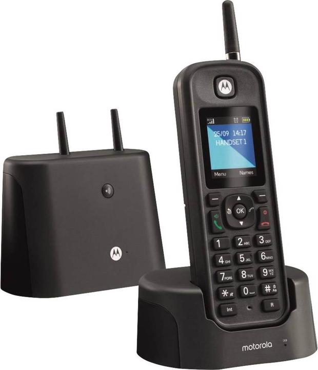 Motorola O201 DECT Schnurloses Telefon analog Freisprechen Schwarz