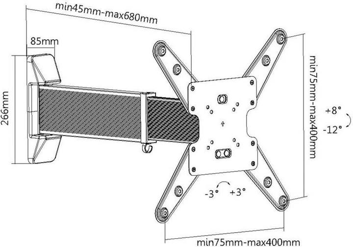 Produktbild myWall TV Wandhalterung 58,4 cm (23) 139,7 (55) Ausziehbar, Neigbar+Schwenkbar, Rotierbar (Wand, 55")