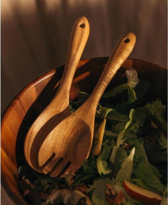 Actual product image Esmée 2-teiliges Salatbesteck aus Akazienholz, 26 x 7 cm (Salad servers)