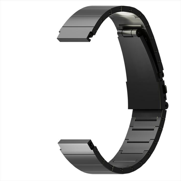 Produktbild Strap-it Luxe titanium smartwatch bandje - geschikt voor Fossil Gen 5 / Gen 5e 44mm / Gen 6 44mm - zwart (Titan)