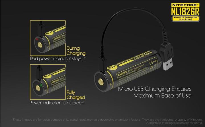 Immagine prodotto Nitecore 18650 USB Akku 2600mAh NL1826r