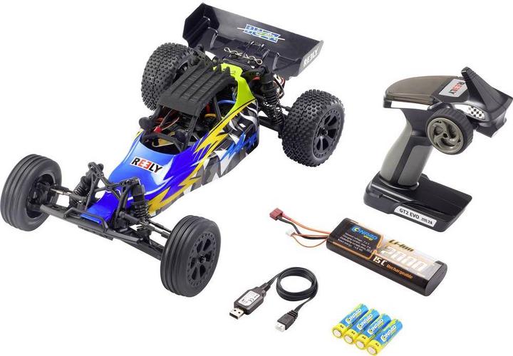 Produktbild Reely Brushed 1:10 RC Modellauto Elektro Buggy Buzz 100% RtR 2,4 GHz inkl. Akku und Ladekabel