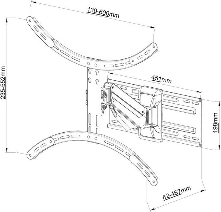 Actual product image myWall Vollbeweglicher Wandhalter für Flachbildschirme (Wall, 75", 25 kg)