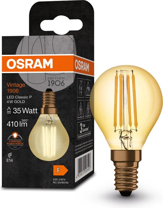 Immagine prodotto Osram Annata 1906 (E14, 4.50 W, 420 lm, 1 x, F)
