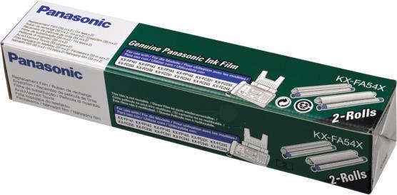 Image du produit Panasonic KX-FA54X Film de remplacement, noir, 2 rouleaux