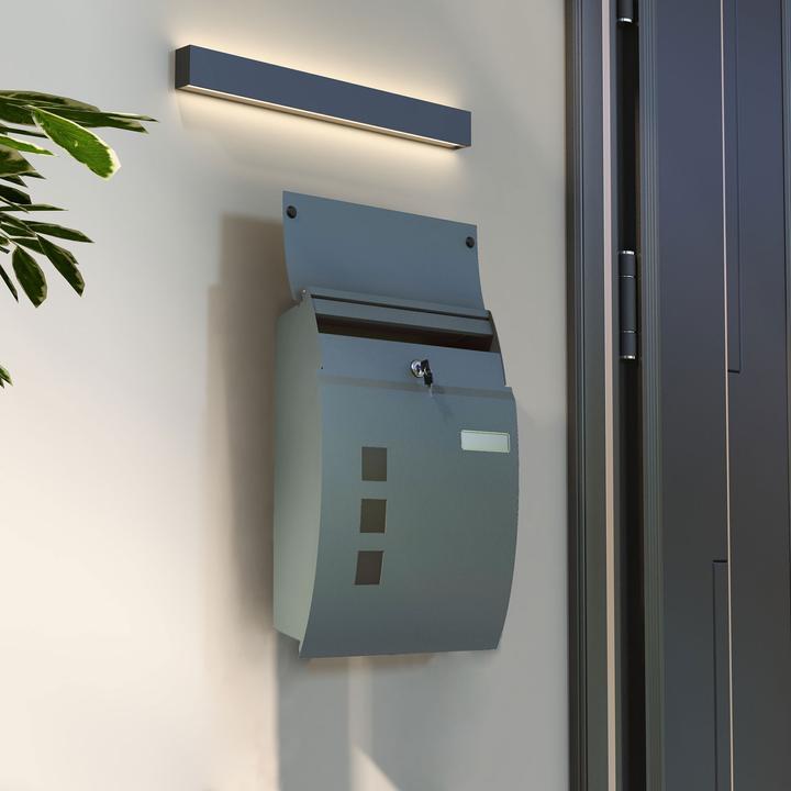 Produktbild Homcom Briefkasten Freistehend oder Wandmontage geeignet mit Sichtfenster
