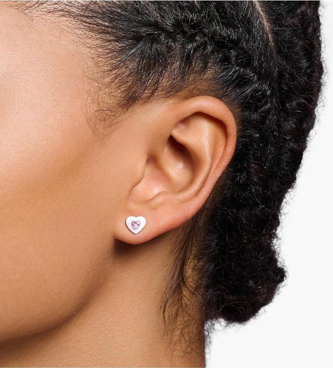 Produktbild Thomas Sabo Ohrstecker Herz mit Pinkem Stein Silber (925er Silber)