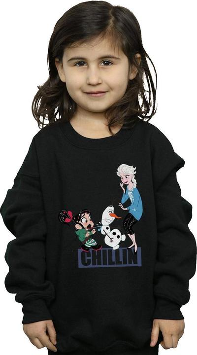 Actual product image Disney Girls Wreck It Ralph Elsa And Vanellope Sweatshirt (128)