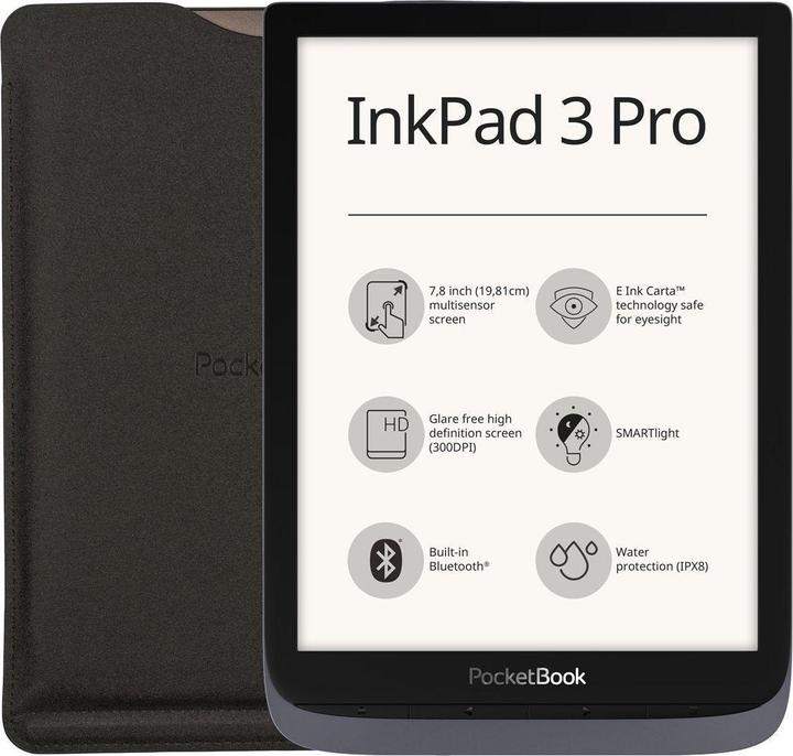 Produktbild PocketBook Elektronisches Lesegerät InkPad 3 Pro, PB740-2-J-WW (7.80", 16 GB, Metallic Grey)