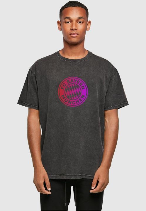 Actual product image FC Bayern München Logo RP Acid Washed Heavy Oversize Tee - 115557 (XL)