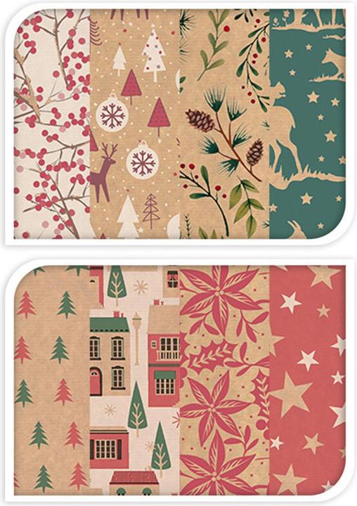 Produktbild No Name Geschenkpapier Kraft Set (Geschenkband, 11 x)
