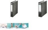 Actual product image Leitz Cloud marble folder, 180 degree, DIN A4, 59 mm, black cardboard cover, outside with cloud marble (A4, 59 mm, 1 Piece)