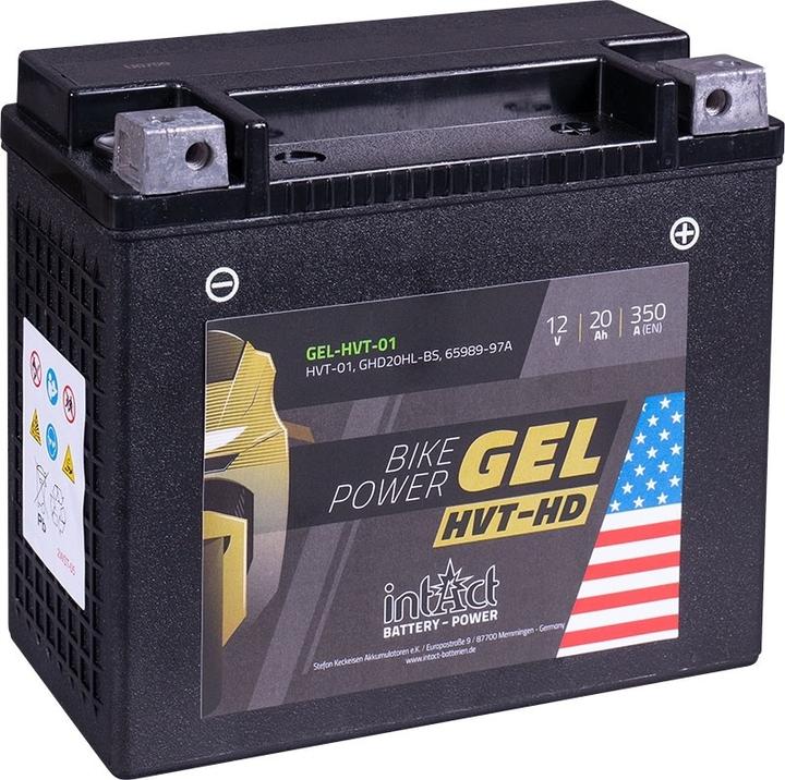 Actual product image Intact GEL-HVT-01 Bike-Power Gel HVT-01 20Ah Motorcycle Battery GHD20HL-BS (12 V, 20 Ah, 350 A)
