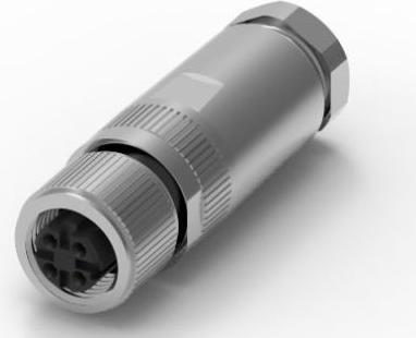 Actual product image Rs Pro M12 DIN connector straight 4-pole, 250 V / 4A IP67, solder connection Cable mounting