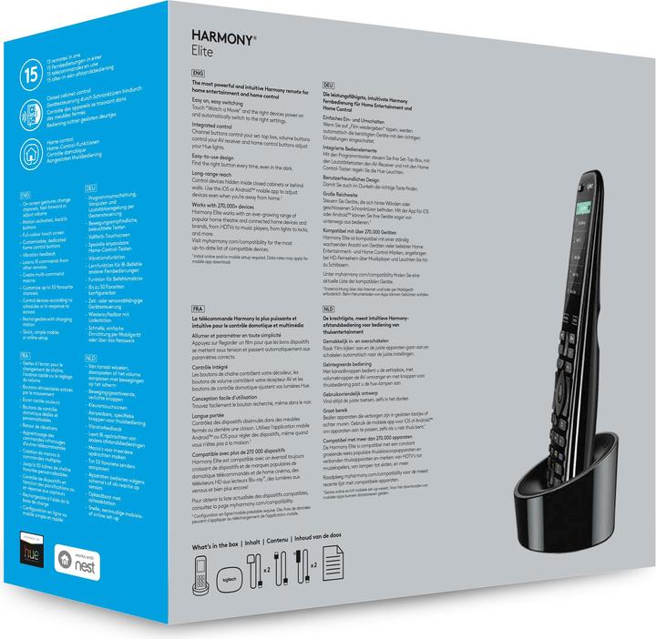 Produktbild Logitech Harmony Elite (Universal Fernbedienung, Infrarot, Bluetooth)