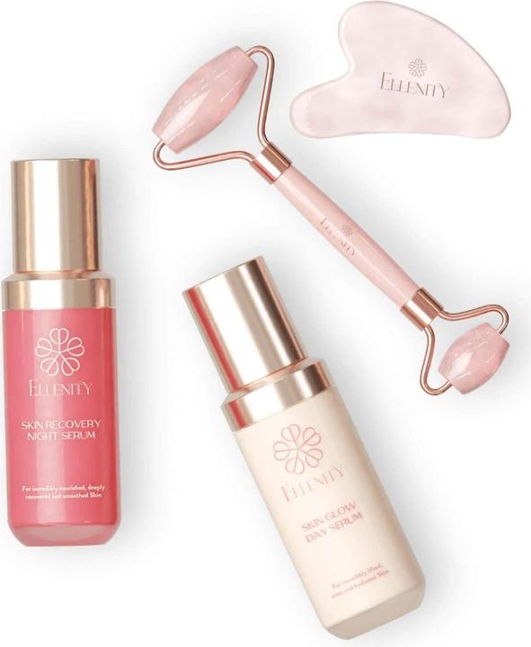 Immagine prodotto Ellenity - Set Hyaluron Booster al quarzo rosa (Set per la cura del viso)