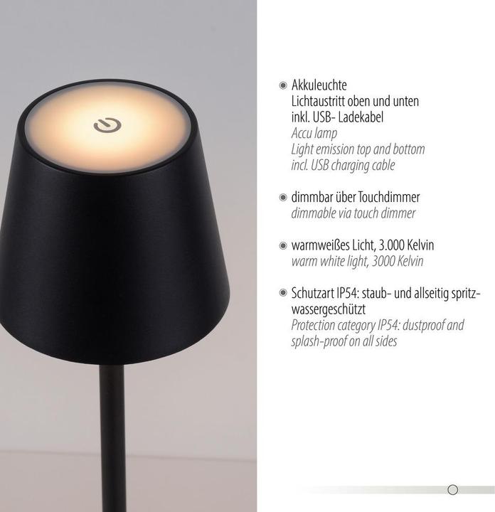 Produktbild Selltec LED Tischlampe Akku Outdoor (320 lm)