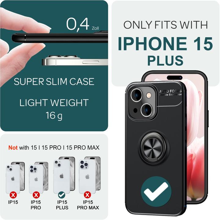 Produktbild Nalia Matte Ring Silikon Hülle (Apple iPhone 15 Plus)