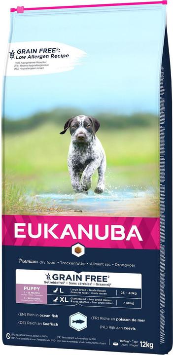 Actual product image Eukanuba Grainfree Puppy L/XL Salmon (Puppy + kitten, 1 pcs., 12000 g)