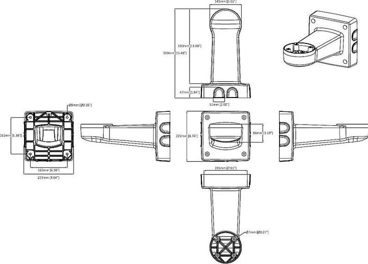 Produktbild Axis T94J01A Wandhalterung (Montage-Kit)
