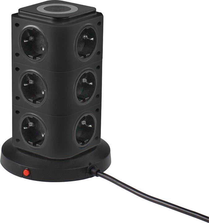 Produktbild As - Schwabe Steckdosentower (15 x, CEE 7/3, USB, 2 m)