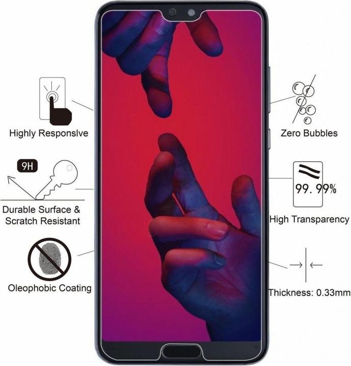 Produktbild Screenguard Huawei P20 Pro Panzerglas Schutzfolie Case Friendly Design (1 Stück, Huawei P20 Pro)