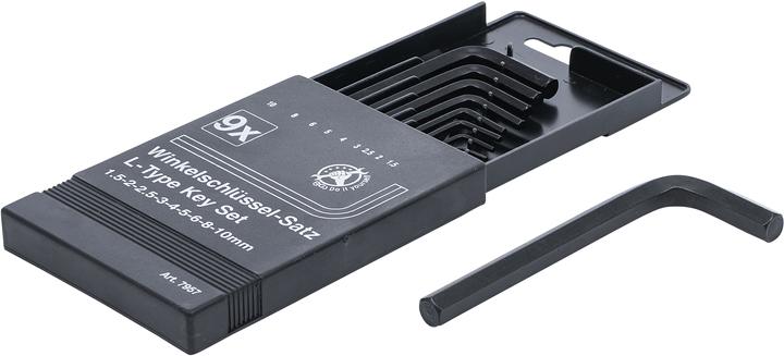 Immagine prodotto BGS Serie di chiavi ad angolo esagono interno 1,5 - 10 mm 9 pz. (Chiave a brugola)