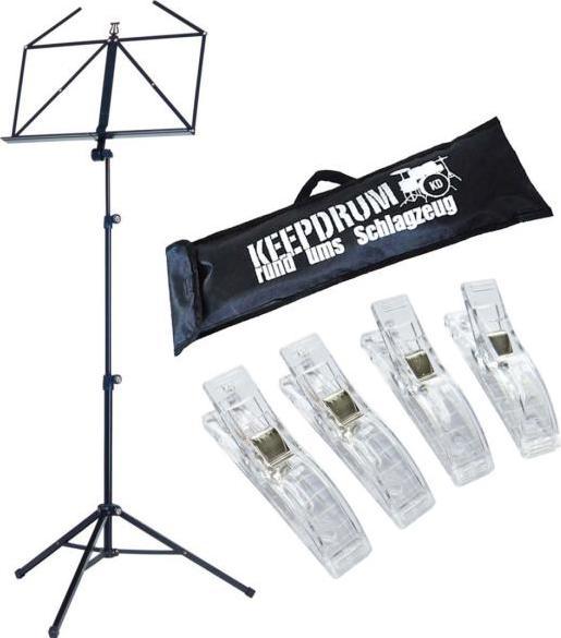 Produktbild K&M 10065 Notenständer mit Tasche mit 4 Klammern