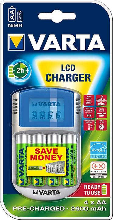 Actual product image Varta LCD Charger (1 pcs., AAA, AA, 2600 mAh, Chargers without battery)