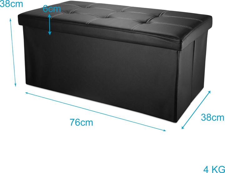Produktbild Intirilife Sitzbank LAVA SCHWARZ (78.38 cm)