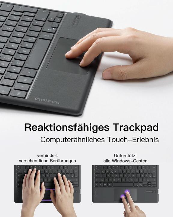 Image du produit Inateck Keyboard Surface 02027 gray (KB02027 gray) (DE, Filaire)