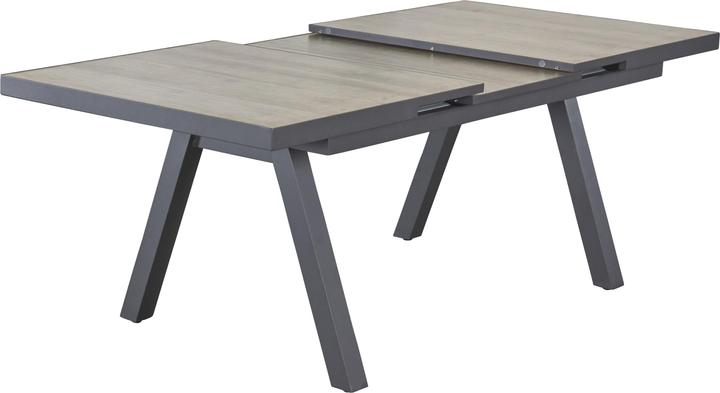 LC Garden Komido Ausziehtisch Aluminium/Keramik Natur mit Synchronauszug 160/210x100 cm (100 cm)