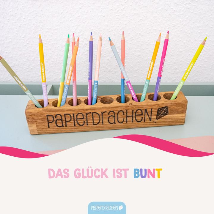 Image du produit Papierdrachen 12 Bicolor Buntstifte pastell (12 x)