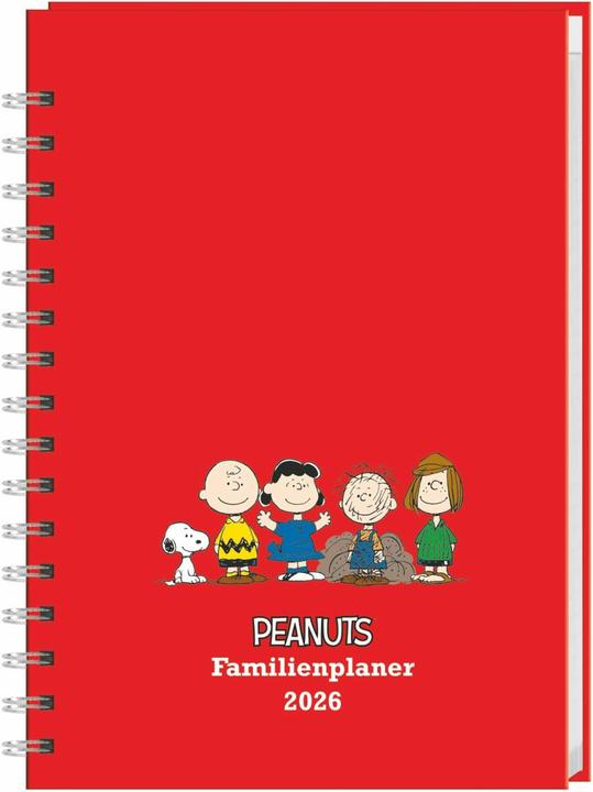 Produktbild Peanuts Familienplaner-Buch A5 2026 (15.2 x 23.2 cm, Deutsch)