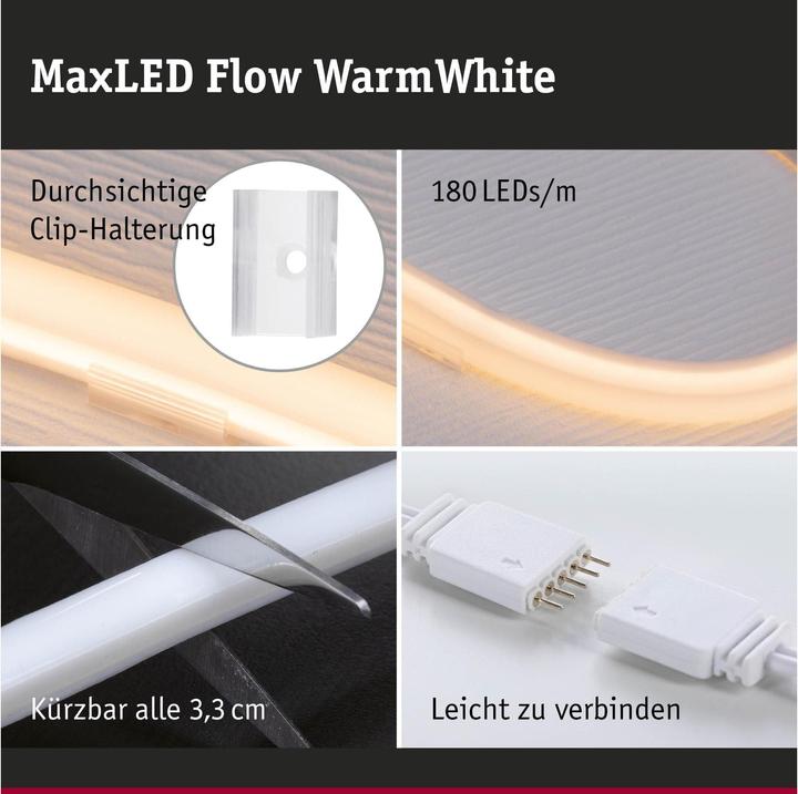 Actual product image Paulmann MaxLED Flow Stripe Set (Warm white, 500 cm, Indoor)